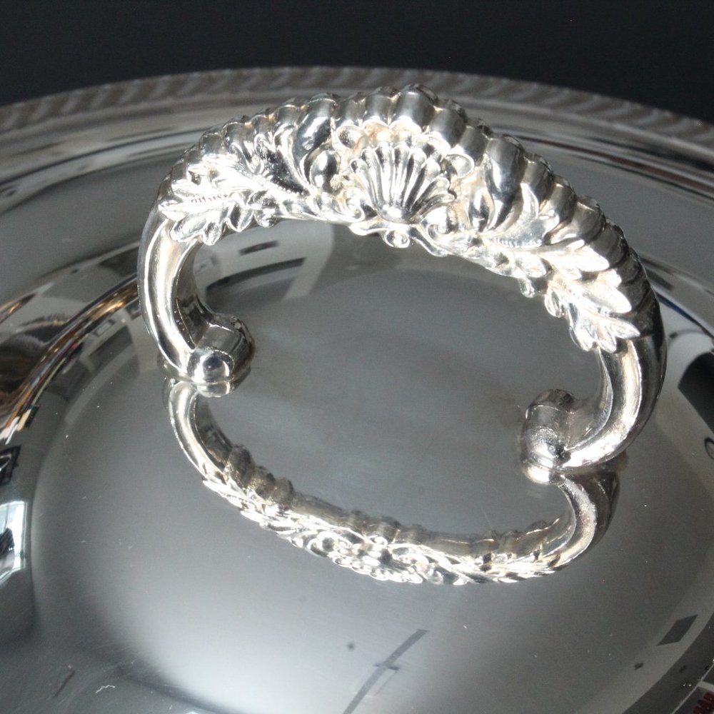 [RIDEAU PLATE] Lidded Silver Serving Tray with and Glass Dish - Picture 6 of 17
